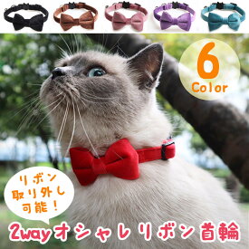 ペット 首輪 チョーカー 2way 鈴 リボン オシャレ 可愛い 調節 ワンタッチ 猫 犬 ねこ ネコ cat くびわ おしゃれ キュート チャーム 長さ フリー サイズ 取り外し ハロウィン 仮装