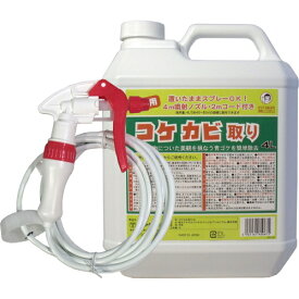 屋外用 コケカビ取り 4Lタイプ 噴射ノズル付き カビ取り剤 防カビ洗剤 洗剤 コケ取り カビ取り スプレー コケ カビ 除去 外壁 ベランダ 墓石 ブロック塀 グッズ おすすめ 通販 人気