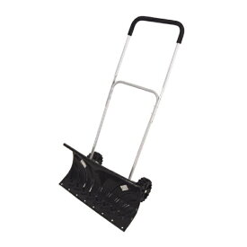 【限定クーポン】【直送品】【代引き不可】大型車輪付スノープッシャー 楽太郎
