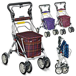 【直送品】【代引き不可】折りたたみ式シルバーカー スイート3 カート シルバーカー 移動 歩行支援用品 介護用品 介護 ショッピングカート 折りたたみ 4輪カート 四輪車 4輪車 お年寄り 高