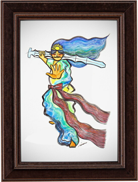 楽天市場 世界中に笑顔を広げるアーティストrie みんなのスサノオ フォトフレーム版 絵 絵画 インテリア 心 御守り 日本神話 英雄 須佐之男命 スサノオノミコト 災害 草薙剣 贈り物 ハートドロップ