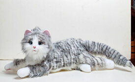 【オマケ付】しっぽふりふり あまえんぼうねこちゃん アイスグレー ぬいぐるみ おもちゃ 玩具 電子ペット 猫 ねこ ネコ ロボット お年寄り ご年配 高齢者 シニア 両親 祖父母 敬老の日 母の日 父の日 誕生日 バースデー プレゼント ギフト 贈り物 グッズ おすすめ 人気