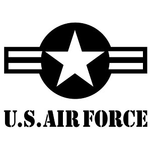 U.S. AIR FORCE ver.064 �J�b�e�B���O�X�e�b�J�[ 1������ ����20cm×����14.6cm �n���h���C�h �f�J�[�� �G�A�[�t�H�[�X �A�����J��R���`�[�t
