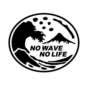 NO WAVE NO LIFE �i�m�[�E�F�[�u�m�[���C�t�j 02 �J�b�e�B���O�X�e�b�J�[ �~�j�T�C�Y 3���g ����10.5cm×����8.8cm �T�[�t�B���X�e�b�J�[