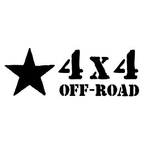 4x4 OFF-ROAD 12�ihi�X�^�[���H���j�唻L�T�C�Y �J�b�e�B���O�X�e�b�J�[ 2���g ����29cm×����10.5cm �n���h���C�h �f�J�[��