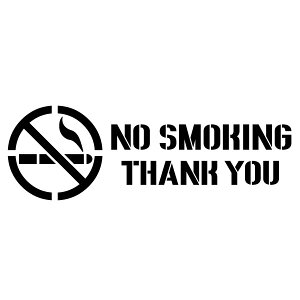 NO SMOKING THANK YOU (STC) V.018 �J�b�e�B���O�X�e�b�J�[ �唻L�T�C�Y 2���g ����28cm×����9.3cm �m�[�X���[�L���O�A�n���h���C�h �։��X�e�b�J�[