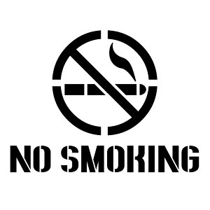 NO SMOKING�iSTC�jV.013 �J�b�e�B���O�X�e�b�J�[ 2���g ����18cm×����13.5cm �m�[�X���[�L���O�A�n���h���C�h �։��X�e�b�J�[