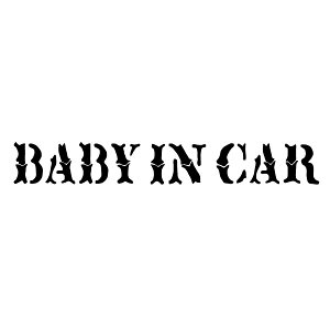 2���g BABY IN CAR Ver.59�i�Ԃ���񂪏���Ă܂��j SF�E�G�X�^�� �J�b�e�B���O�X�e�b�J�[ ����21cm×����3cm �n���h���C�h Baby in car �E�C���h�E�X�e�b�J�[