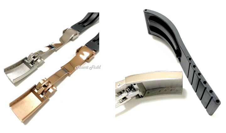 ロレックス ラバーベルト ブラウン　20mm 20mm 腕時計 社外品 ラバーベルト カーブエンド ブラウン 茶