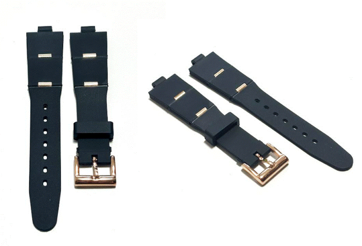 楽天市場】ディアゴノ用 ラバーベルト バンド ブラック 22mm