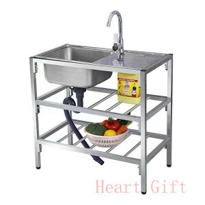 「5%OFFクーポン配布中」流し台 屋外 シンク ステンレス 蛇口 深型 流し台シンク 作業台 台所 キッチン ガーデンシンク 下棚 家庭用 屋外用 キャンプ