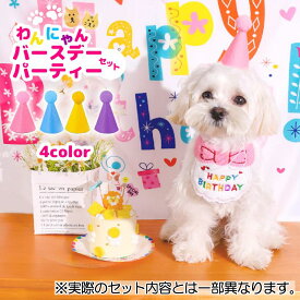 【SALE中限定クーポン配信中】【通常価格より半額★在庫限り！！】ペット 誕生日 飾り付け 犬 猫 バースデー セット 帽子 スタイ ガーランド 写真撮影 グッズ お祝い 記念日 かわいい 犬用 猫用 パーティー わんにゃん用誕生日セット