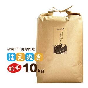 新米 10kg はえぬき 山形県 令和7年産 送料無料(一部地域を除く) 精白米 お米