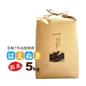 新米 5kg はえぬき 山形県 令和7年産 送料無料（一部地域を除く） 精白米 お米