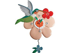 Allen Designs �A�����E�f�U�C���@�n�`�h���̐U��q���v�@Pretty Bird Hummingbird Wall Clock