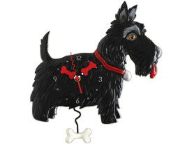 Allen Designs アレン・デザイン　黒いスコティッシュ・テリアの振り子時計　Whimsical Black Scottish Terrier Do ClockMichelle Allenデザイン