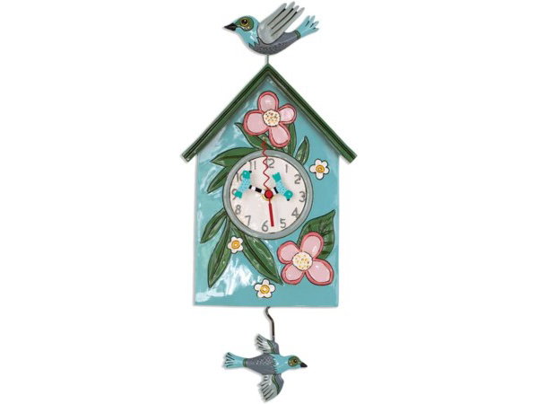 日本未発売 Allen Designs アレン デザイン Pendulum 鳥の巣箱の振り子時計 Birdhouse 出色 ClockMichelle セール品 Allenデザイン