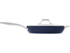 Calphalon カルファロン　30cm セラミック・ノンスティック・ガラス製フタ付きフライパン　（ミッドナイト・ブルー）　12 inch　Premier Ceramic Nonstick シリーズ