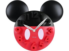 Disney ディズニー　ミッキー・マウス 3D掛け時計　（赤/黒） Mickey Mouse