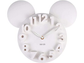 Disney ディズニー　ミッキー・マウス 3D掛け時計　（白）　Classic