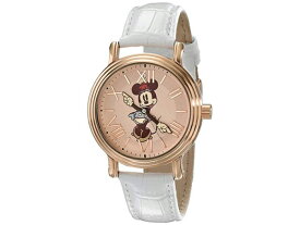Disney ディズニー　ミニー・マウス 女性用腕時計　（ホワイト）　レザー・バンド