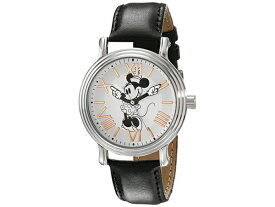 Disney ディズニー　ミニー・マウス 女性用腕時計　（ブラック）　レザー・バンド