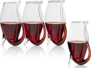 The Wine Savant�@���C���O���X4�Z�b�g�@Crystal Port and Dessert Wine Sippers