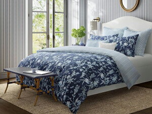 �y�N�C�[���z�@Laura Ashley ���[�� �A�V�����C�@Branch Toile �z�c�J�o�[+Sham�Z�b�g �i�u���[�j�@233×223cm�@�|�z�c�J�o�[1�����e�햍�J�o�[��6�@�Q��
