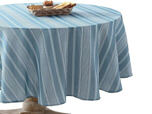 Laura Ashley ���[�� �A�V�����C�@�e�[�u���N���X 177cm Round�@�i�u���[�E�X�g���C�v�j