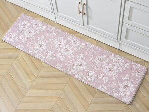 Laura Ashley ���[�� �A�V�����C�@Iris Floral �R��J�L�b�`���E�}�b�g�@152×44cm�@�i�\�t�g�s���N�j�@��J�y���}�b�g