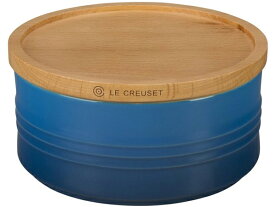 Le Creuset ル・クルーゼ　木製蓋付きキャニスター　690cc　（マルセイユブルー） 23oz　ルクルーゼ