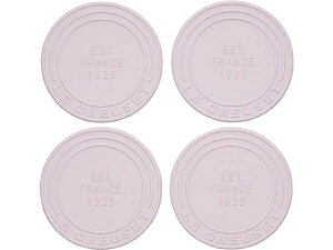 Le Creuset ���E�N���[�[�@�V���R���E�R�[�X�^�[4���Z�b�g�@�i�s���N�G�V�����b�g�j 10×10cm�@���N���[�[