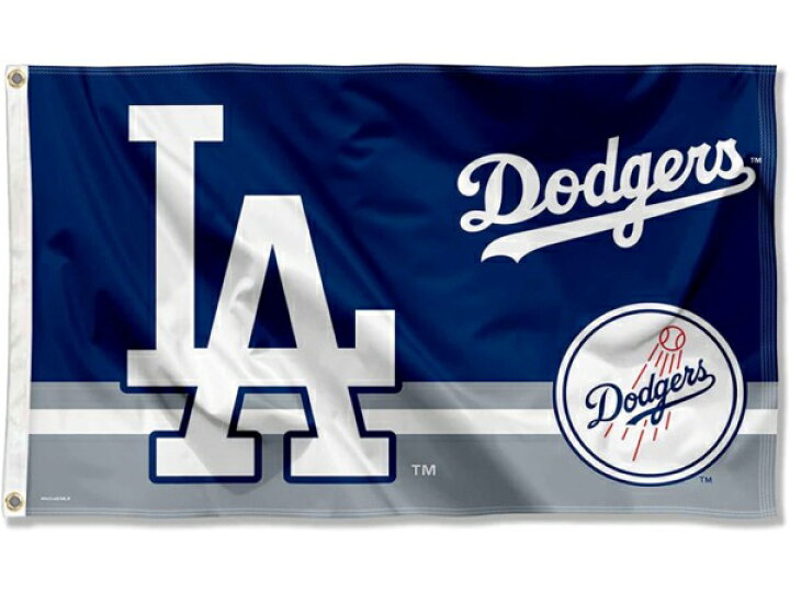 楽天市場】MLB Los Angeles Dodgers フラッグ（旗） 約150×90cmバナー 