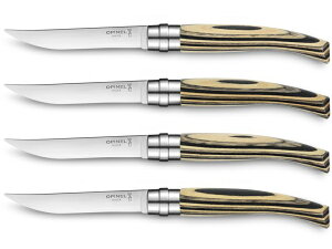 Opinel �I�s�l���@10cm�X�e�[�L�i�C�t4�_�Z�b�g�@�r�[�`�E�b�h�E�n���h��