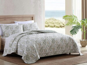 �y�N�C�[���z�@Tommy Bahama �g�~�[�o�n�}�@Maui Palm �L���g3�_�Z�b�g �i�O���[���j�@228×228cm�@����|���z�c1�������J�o�[2���@�Q��