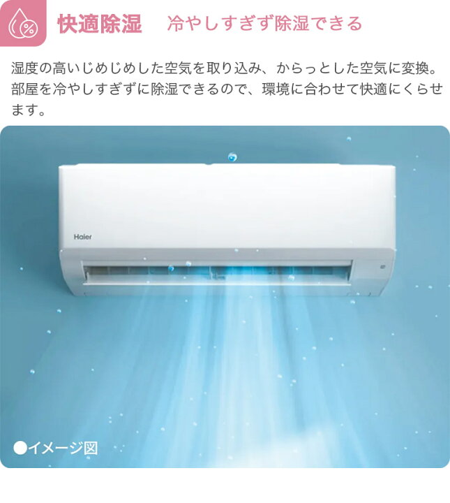 安心の1年保証付 Haier 壁掛けエアコン JAA-CS224A-W 取りに来れる方 
