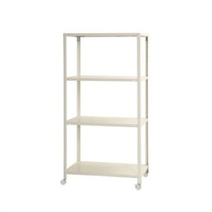 スマートラック NSTR-K556 キャスター付き 間口800×奥行400×高さ1535mm 4段 ホワイト