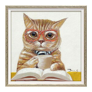 ユーパワー オイル ペイント アート 「カフェ キャット」 Sサイズ OP-07031