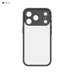 IIIIfit �v�����v�t���[�� iPhone17 Pro �Ή� �P�[�X BK.�u���b�N IFT-186BK