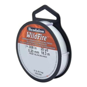 Beadalon(�r�[�_����) WildFire (���C���h�t�@�C���[) �r�[�Y�X�e�b�`��p�� �z���C�g 0.20mm