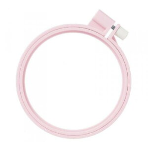 クロバー カラフル刺しゅう枠 10cm ピンク・57-259