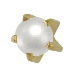 JPS セイフティピアッサー 耳用ロングタイプ シャンパンゴールド(純チタン処理医療用ステンレス) パール色 7M1301ZL