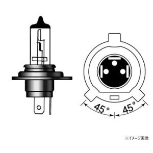 M&Hマツシマ ハロゲンバルブ(1個) HS1/H4 12v 45/45w B2クリア 16BH B2C