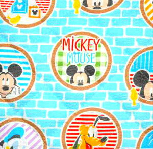 売尽くし!50cmまでメール便対応!キルト 2018年入園入学ファブリック 小窓からミッキー/生地/布/綿/キャラクター/ディズニー/入園/入学/通園/バッグ