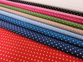 売尽くし！スケアー　ドット2ミリ　10カラー/生地/布/綿/スケアープリント/ドット