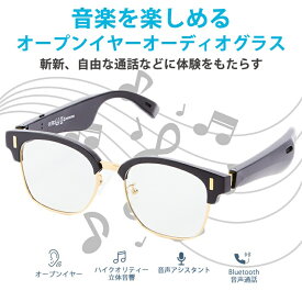オーディオグラス スマートグラス メガネ イヤホン スピーカーメガネ Bluetoothオーディオサングラス マイク搭載 通話 ウーファー搭載