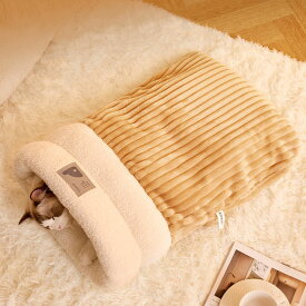 猫 布団 猫寝袋 かわいい ペットベッド ペットハウス 冬用 洗える マット クッション 柔らかい 暖かい 居心地の良い ペット用品 半ドーム 寝袋 布団 もぐる 小型犬 柔らか ふわふわ