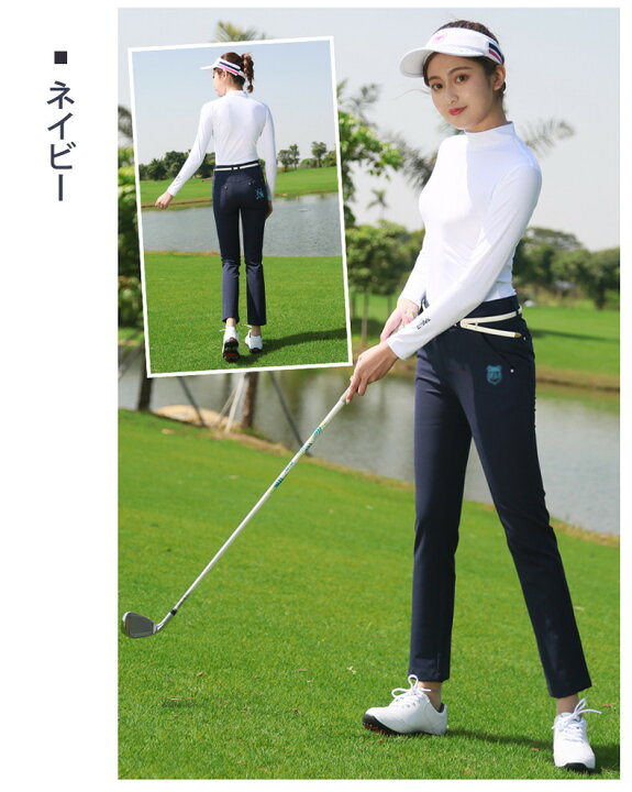 楽天市場】ゴルフパンツ ゴルフズボン 美脚 脚長 吸汗 速乾 レディース  