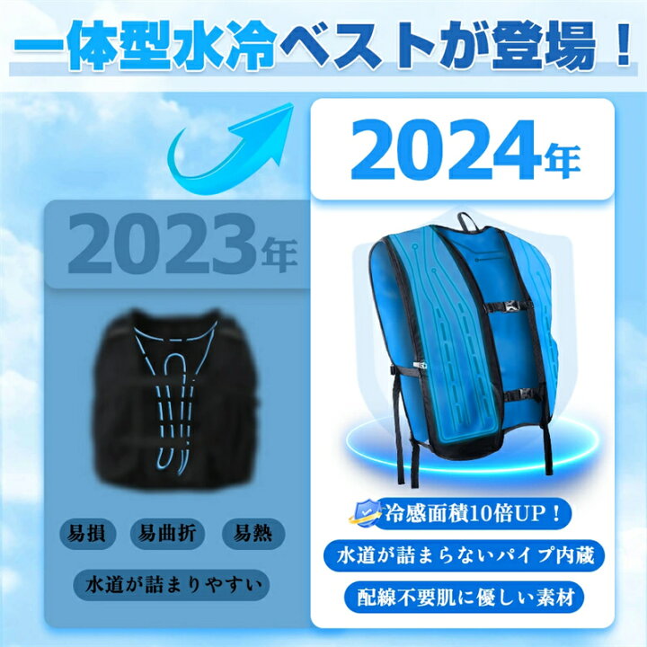 楽天市場】＼全店2点15%OFF／SNSで話題沸騰 空調水冷服 2024超大冷却面 