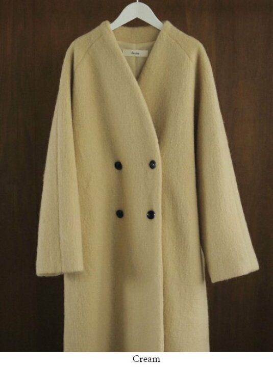 楽天市場】【即日出荷】anuke アンヌーク Collarless Shaggy Coat 24 